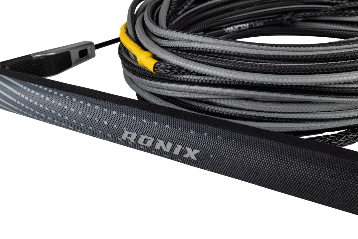 2026 Ronix One Combo - Hide Grip 1.25 in. Dia. w/80 ft. 5-Sect. R8 Rope - Chrome / Black