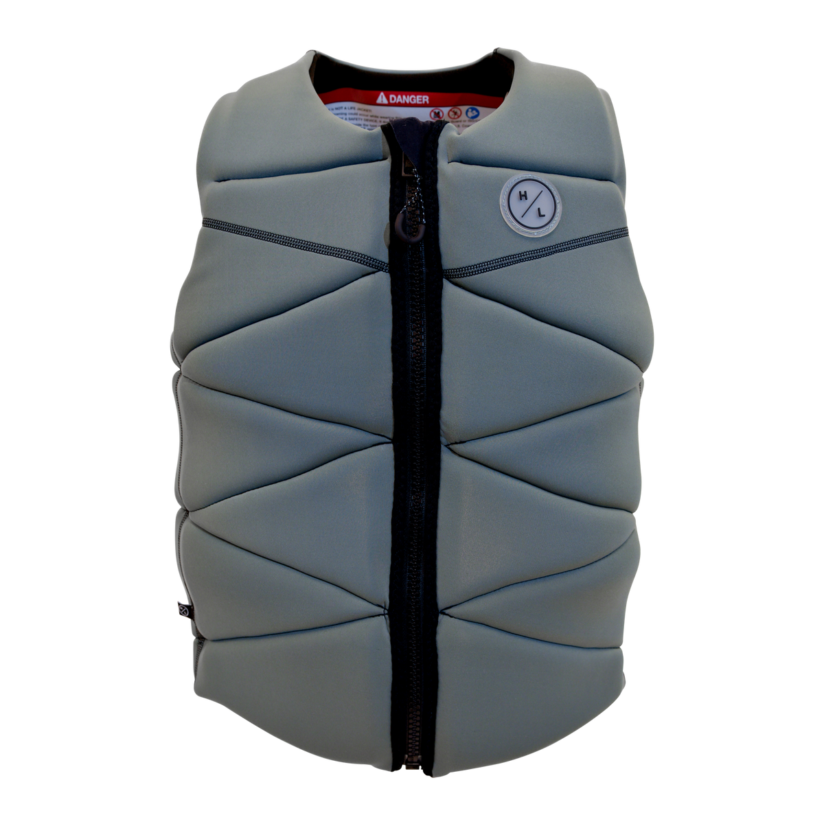 Gray VERT JACKET by Hyperlite, black zipper, logo on left side.