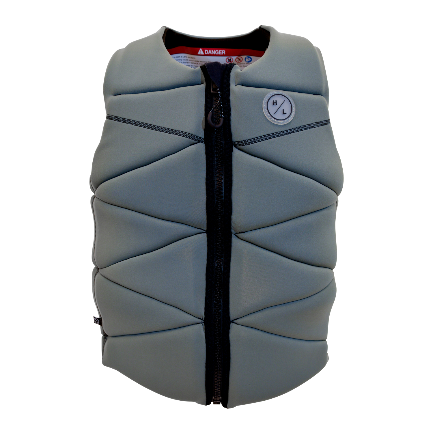 Gray VERT JACKET by Hyperlite, black zipper, logo on left side.