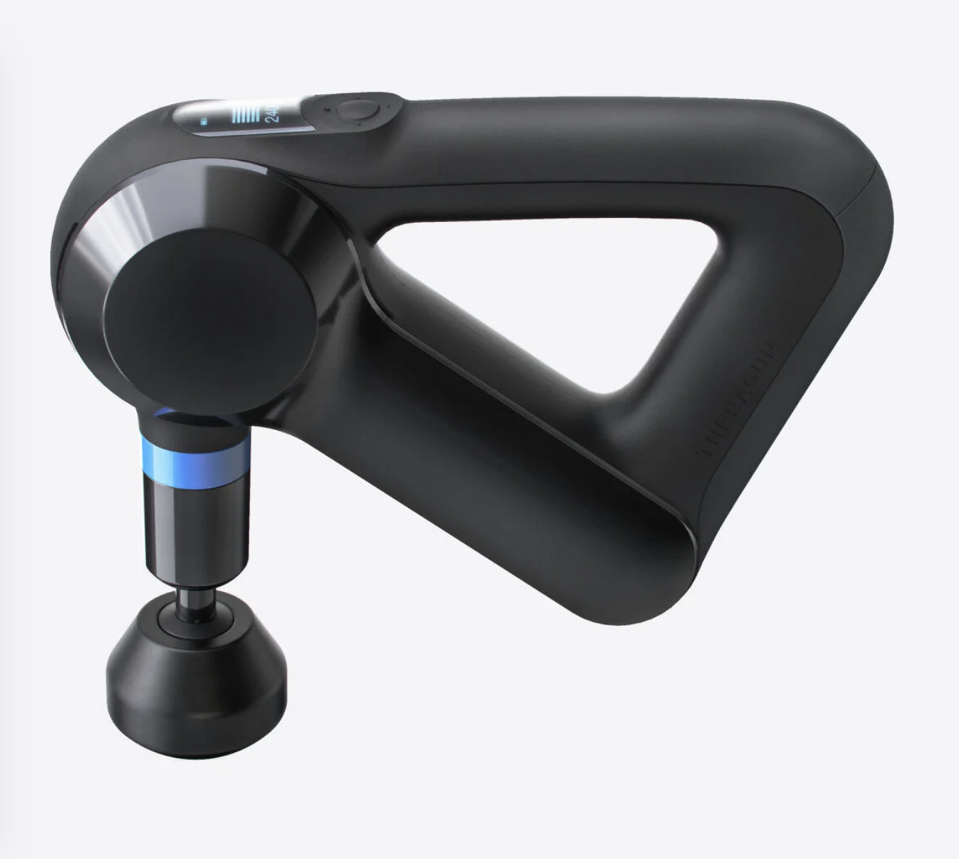 Theragun Elite, an ultra-quiet smart percussive therapy device with advanced sound insulation.