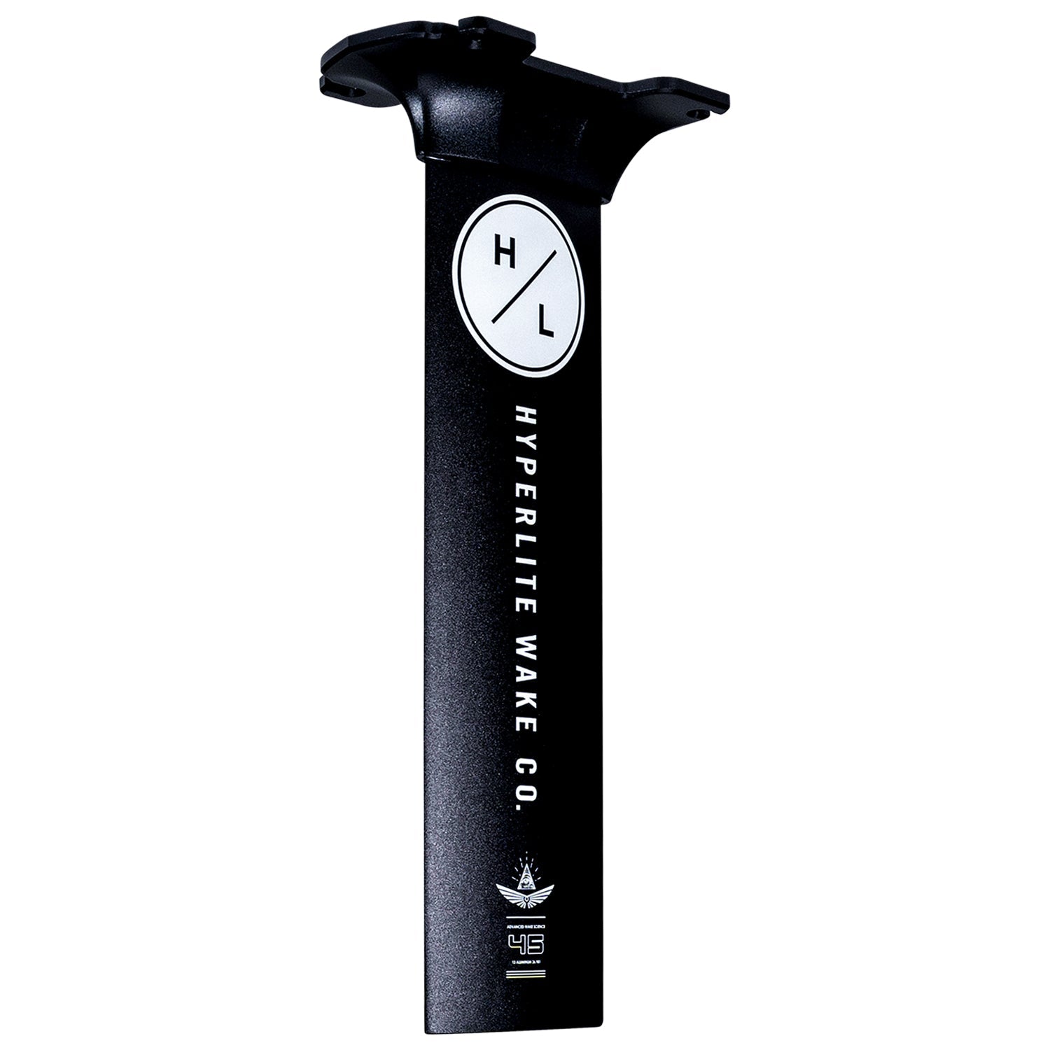 Aluminum 45 Foil Mast for enhanced stability with Hyperlite Wake Co. logo.