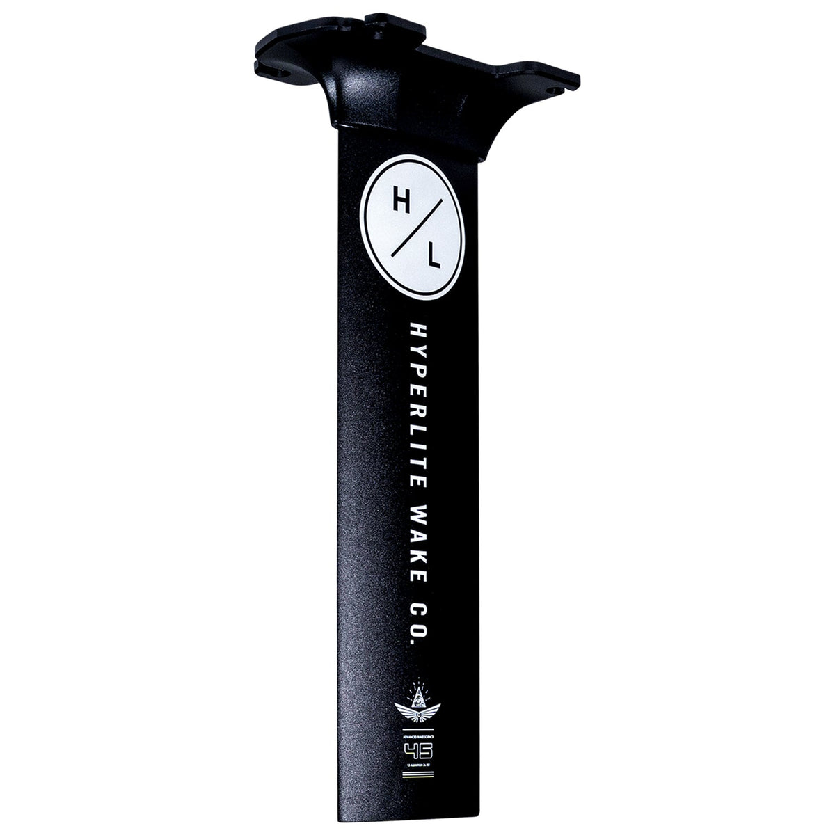 Aluminum 45 Foil Mast for enhanced stability with Hyperlite Wake Co. logo.
