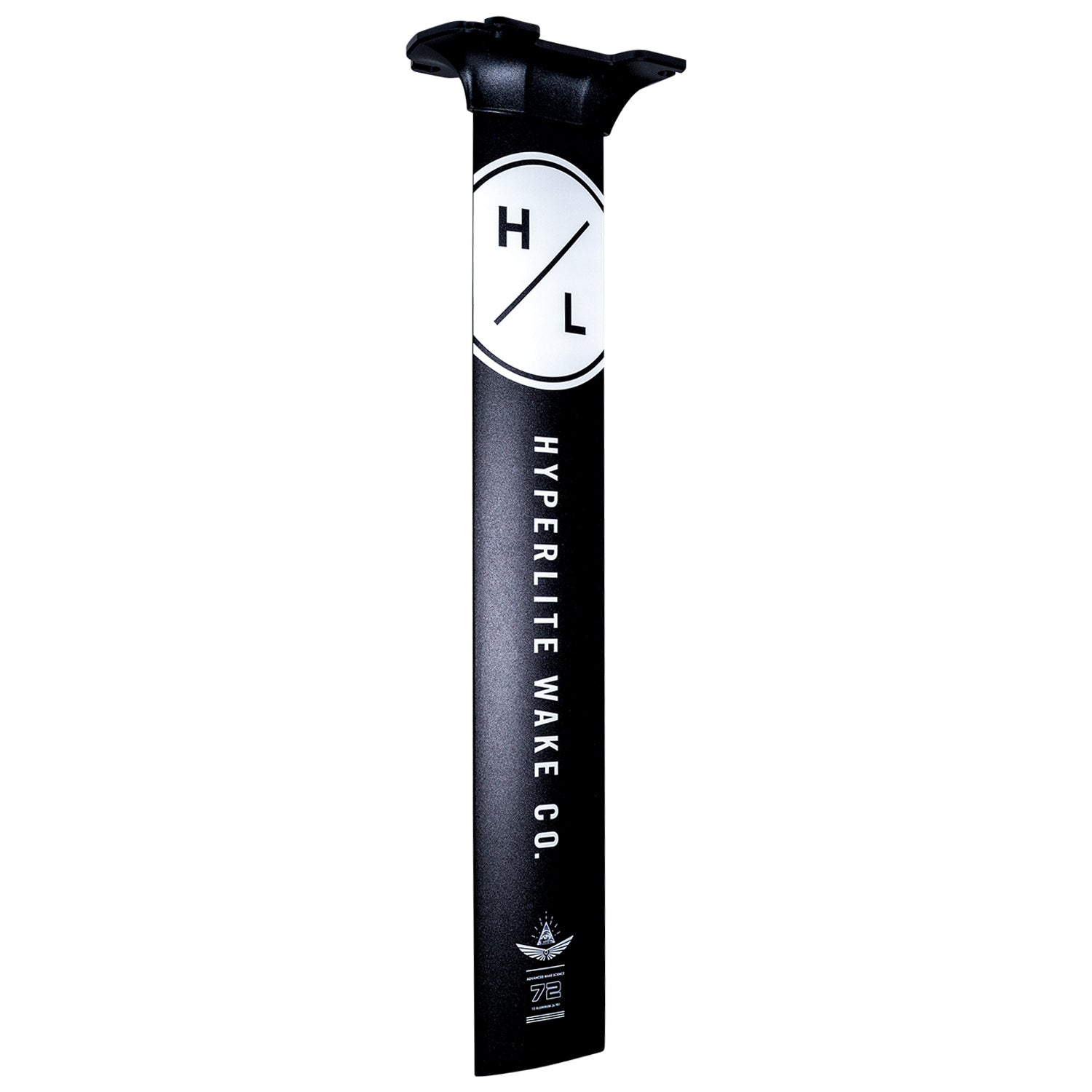 Black Aluminum 72 Foil Mast for a consistent ride with logo and text.