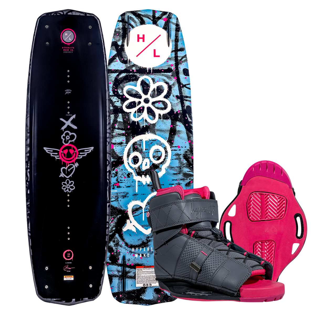 Journey w/Viva Bindings, 3-Stage Rocker, vivid graffiti and red accents.