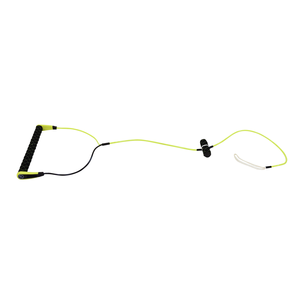 Yellow and black Plus T-Handle with a long rope.