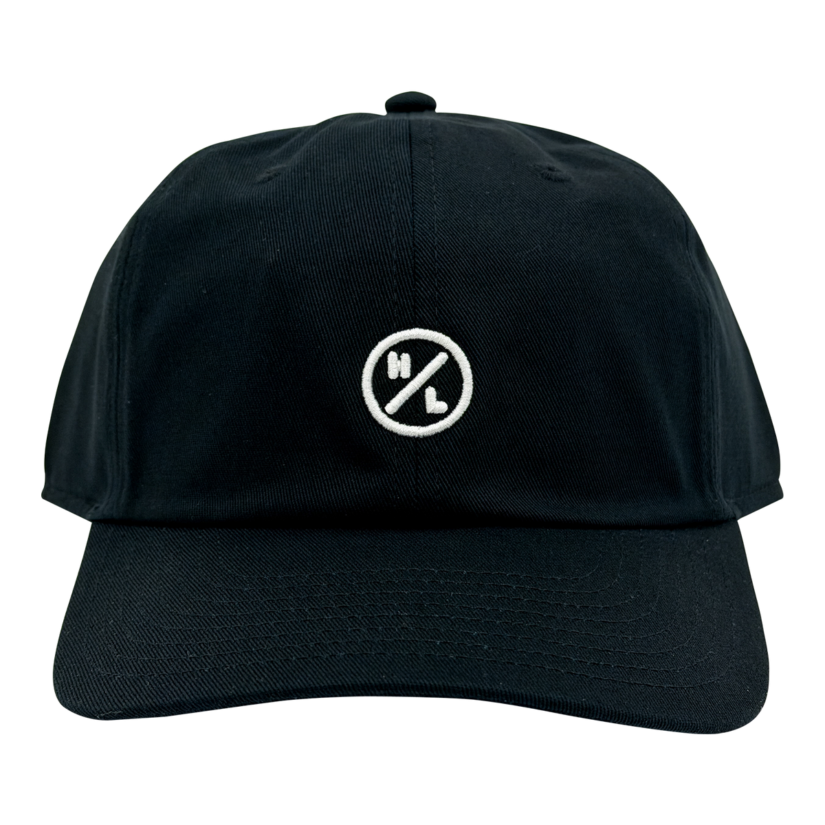 Front view of the Lo-Rise Hat with white circle logo centered on the crown.