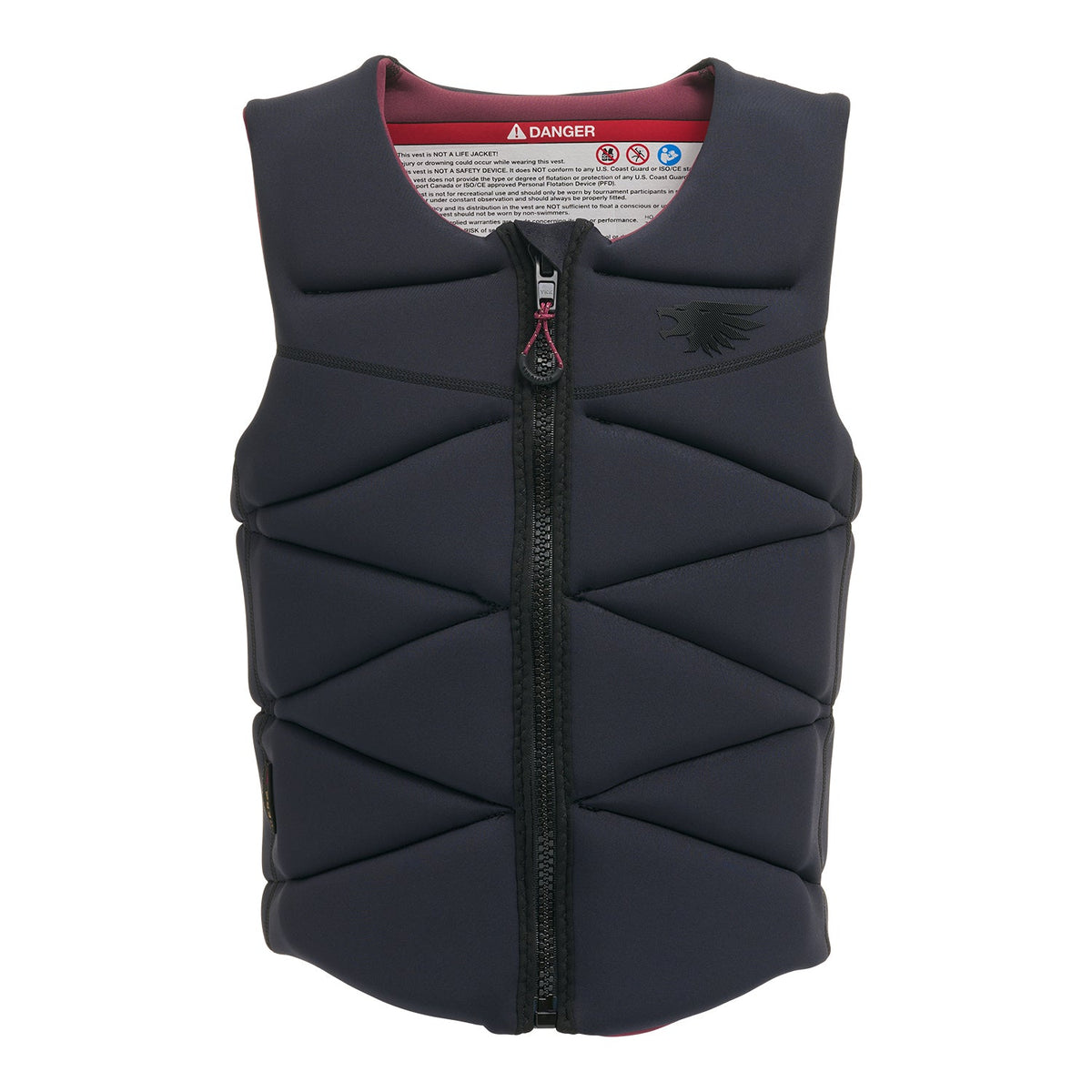 Front view of Women's Syndicate Zero Vest with zip closure and padded panels.