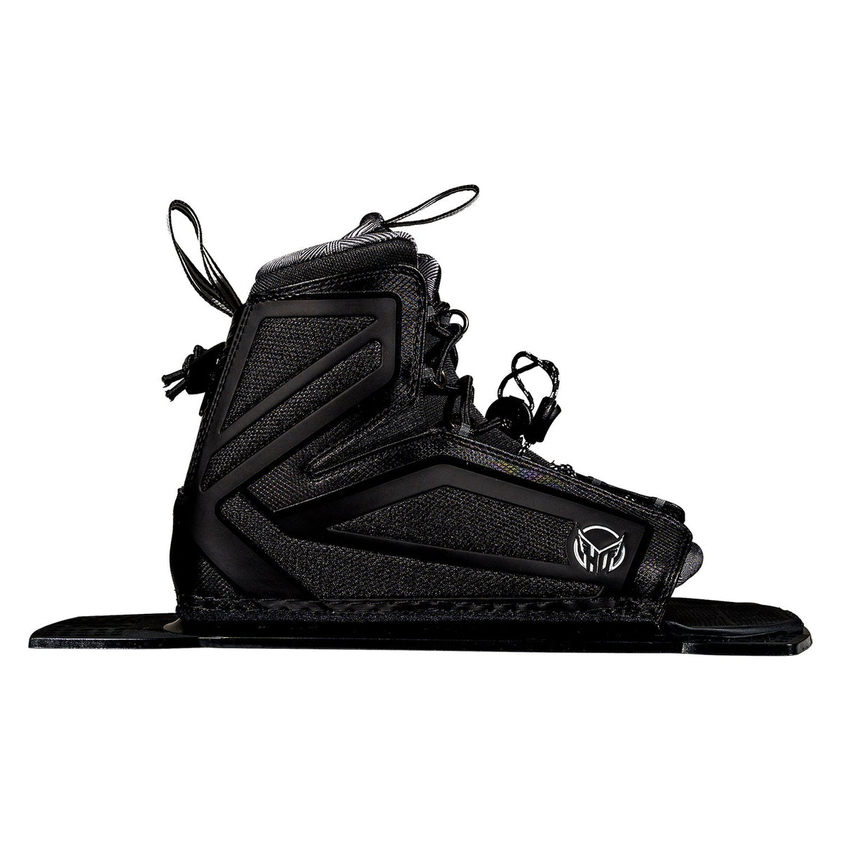 Opposite side view of Stance 110 Rear in black with a structured outer shell, adjustable fit system, and sleek design.