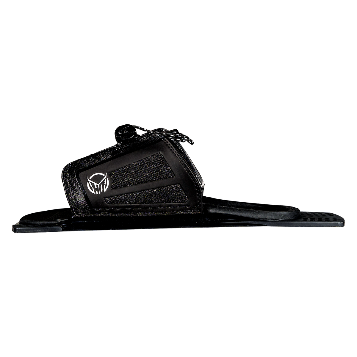 Side view of Stance 110 ARTP in black featuring mesh panels, an adjustable fit, and a white HO logo.