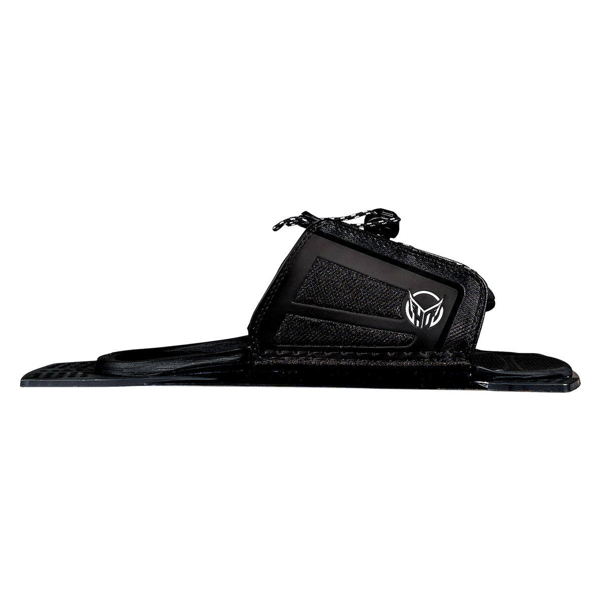 Opposite side view of Stance 110 ARTP in black showcasing the supportive footbed, lace system, and mesh design.
