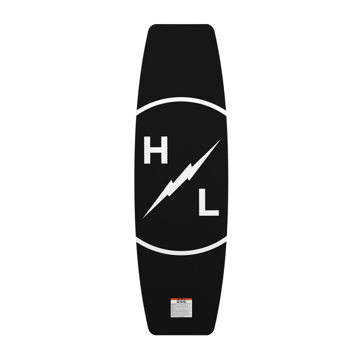 Base view of Impulse board with black background and white HL lightning bolt logo.