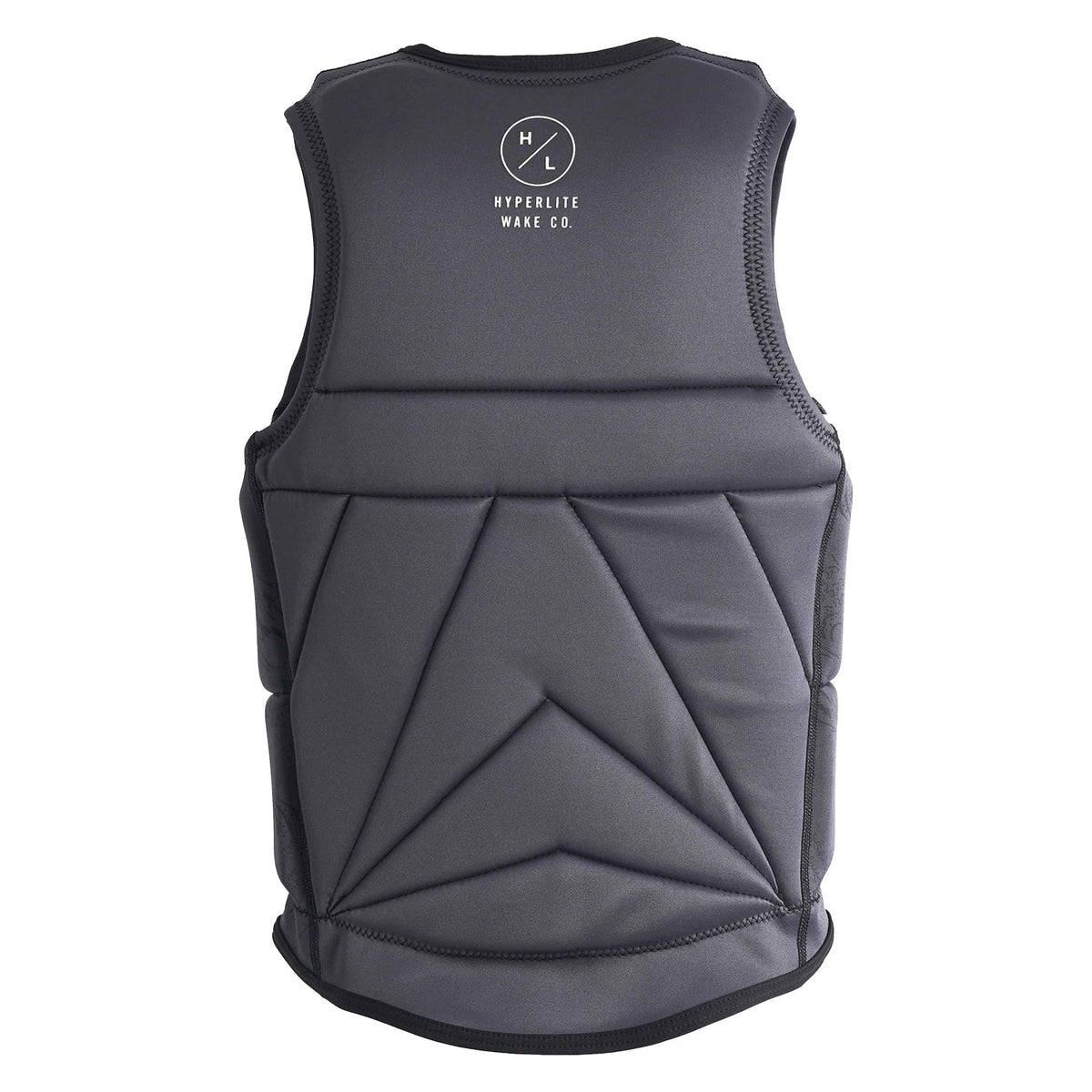 Back view of Nalu Jacket showing triangular padded design with HL Wake Co. logo.
