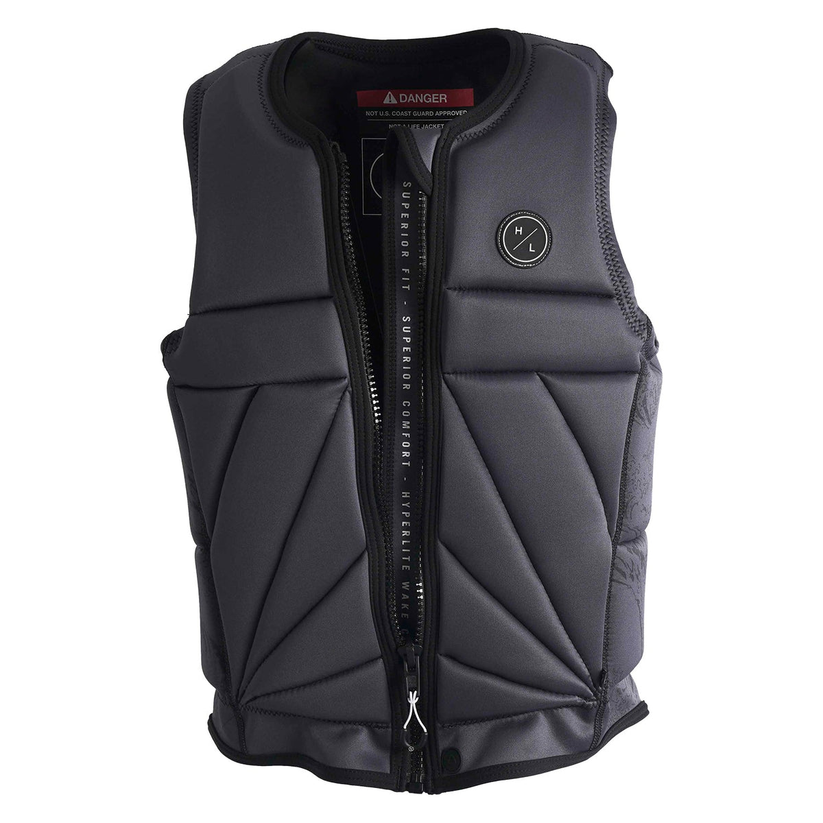 Front view of Nalu Jacket with zip closure, padded panels, and circular HL logo on left chest.