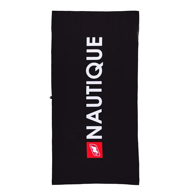 Nautique Sublimated Beach Towel - Black