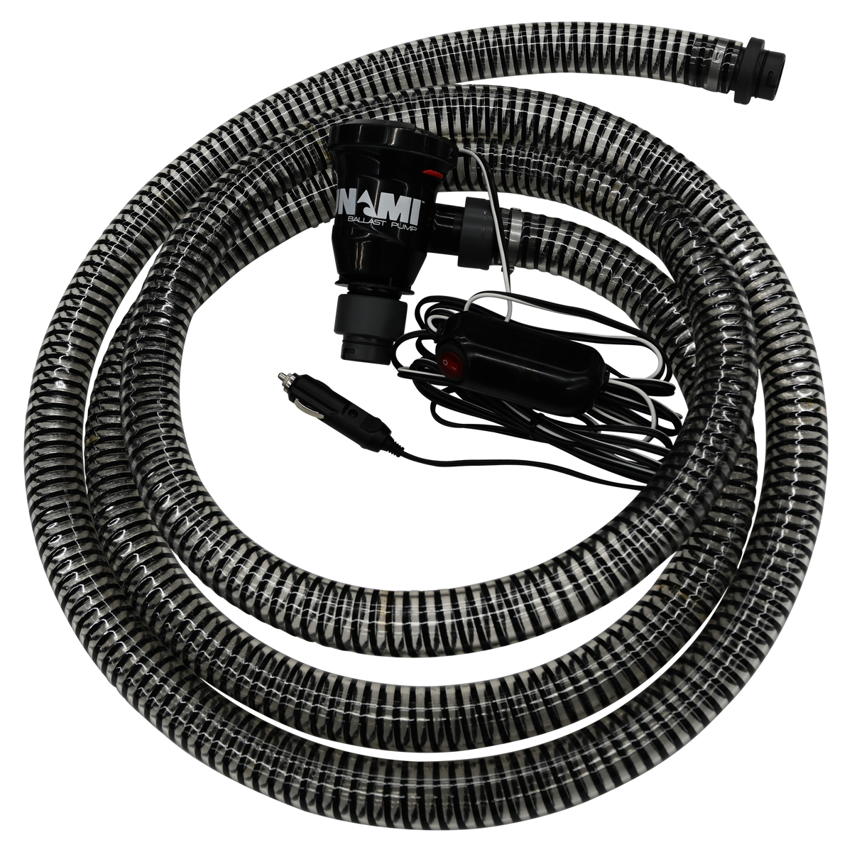 Supa Pump 3.0 (S7090) coiled hose with attached power cord.