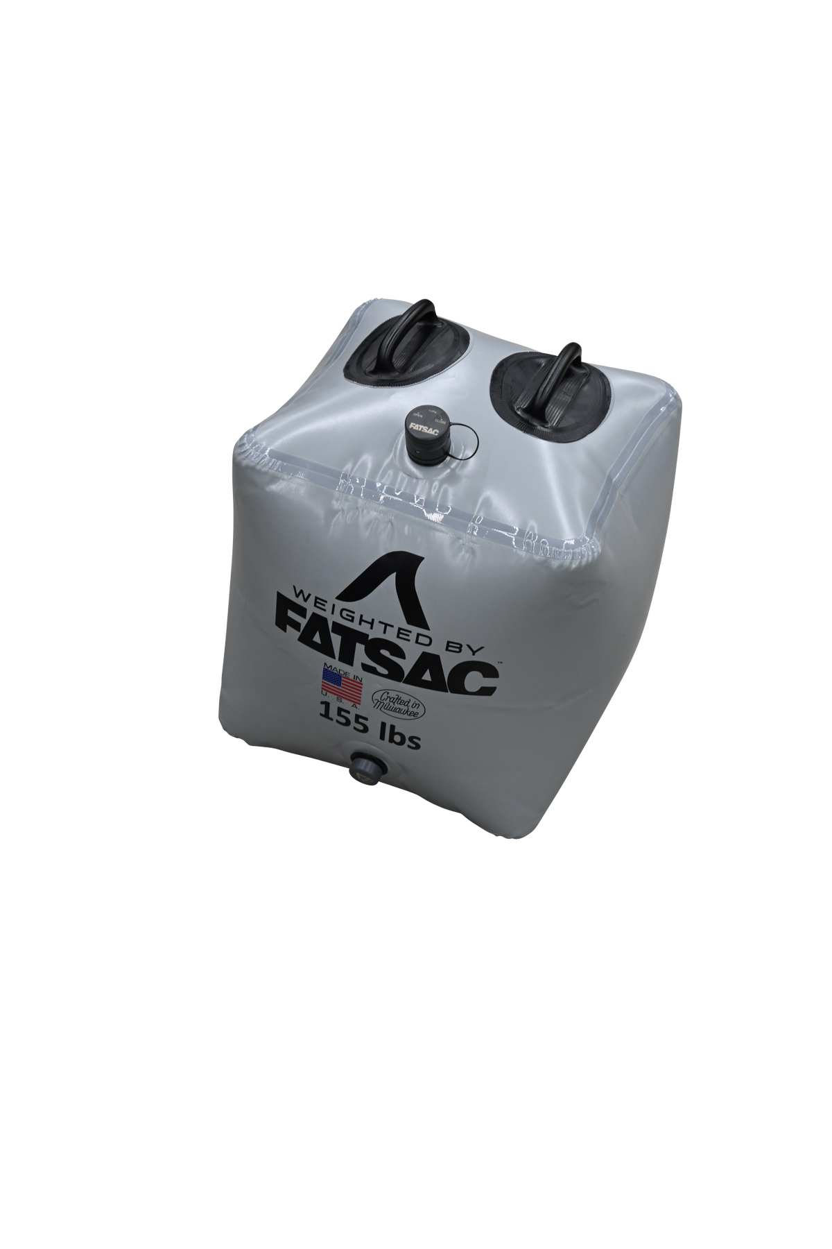 Gray Fat Brick 155 lbs. bag with top valves, ideal ballast use.