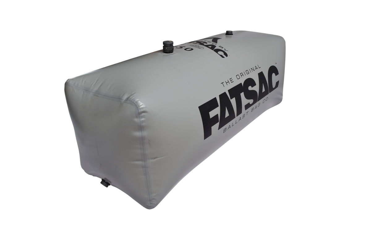 Gray FatSac High Flow 750 lbs W707 labeled The Original FatSac Ballast Systems.