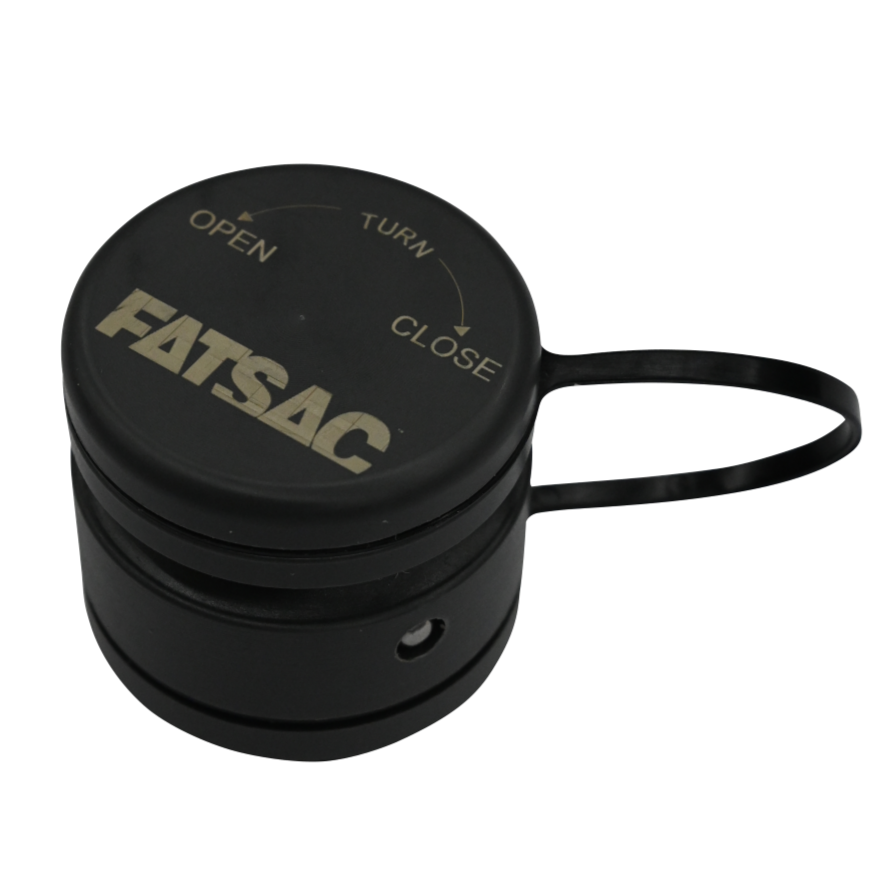 Black Female Quick Connect (W730) cap with Open and Close instructions.