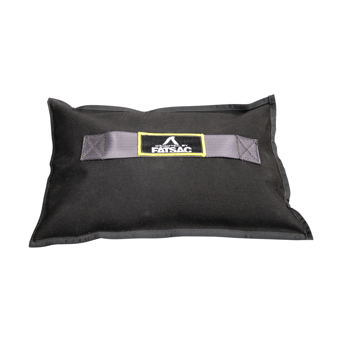 Black rectangular bag labeled FATSAC with strap, ideal for wake enhancement; 50 lbs (M1007).