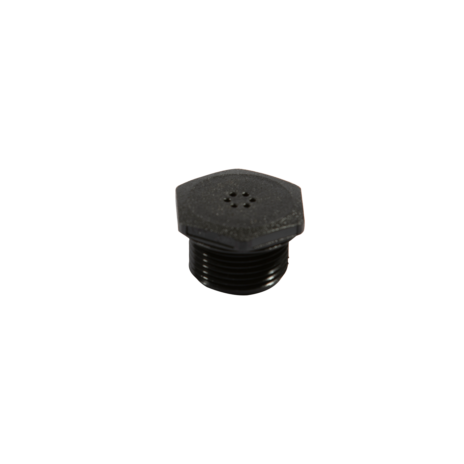 Black Automatic Venting Cap (W772) with threaded base for a watertight fit.
