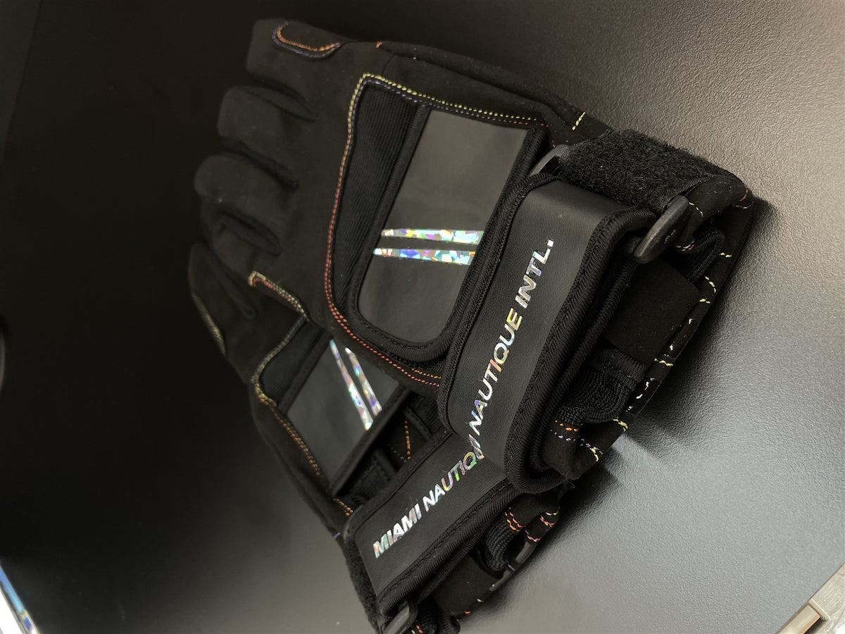 Miami Nautique Limited Edition - Minimal Multicolored Stitching Ski Gloves