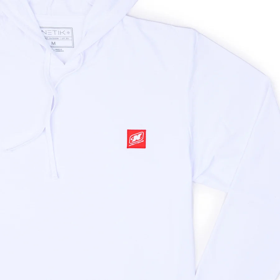 Anetik Tech LS Hoodie Tee - White Heather
