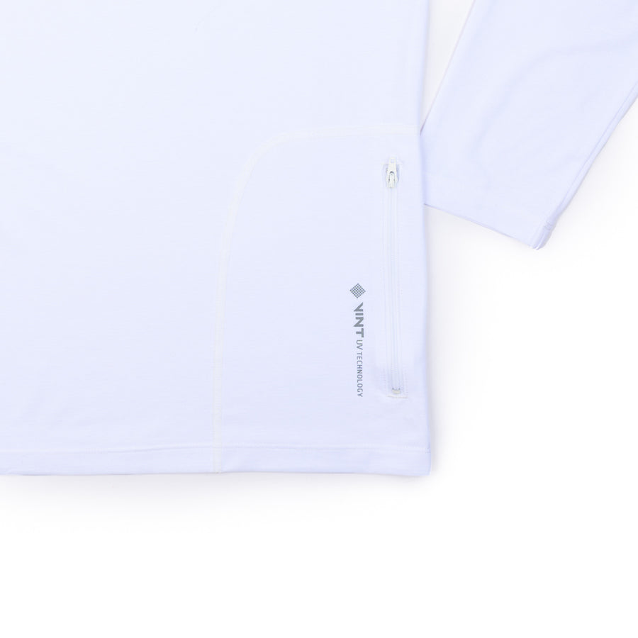 Anetik Tech LS Hoodie Tee - White Heather
