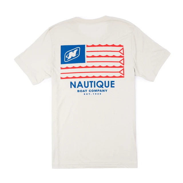 Nautique Flag SS Tee - Cement