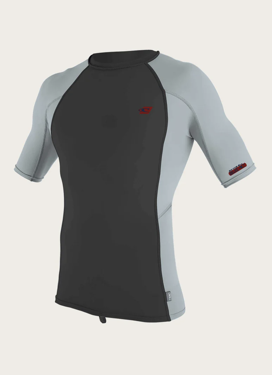 Premium Skin Short Sleeve Rash Guard (Raven/ Cool Grey)