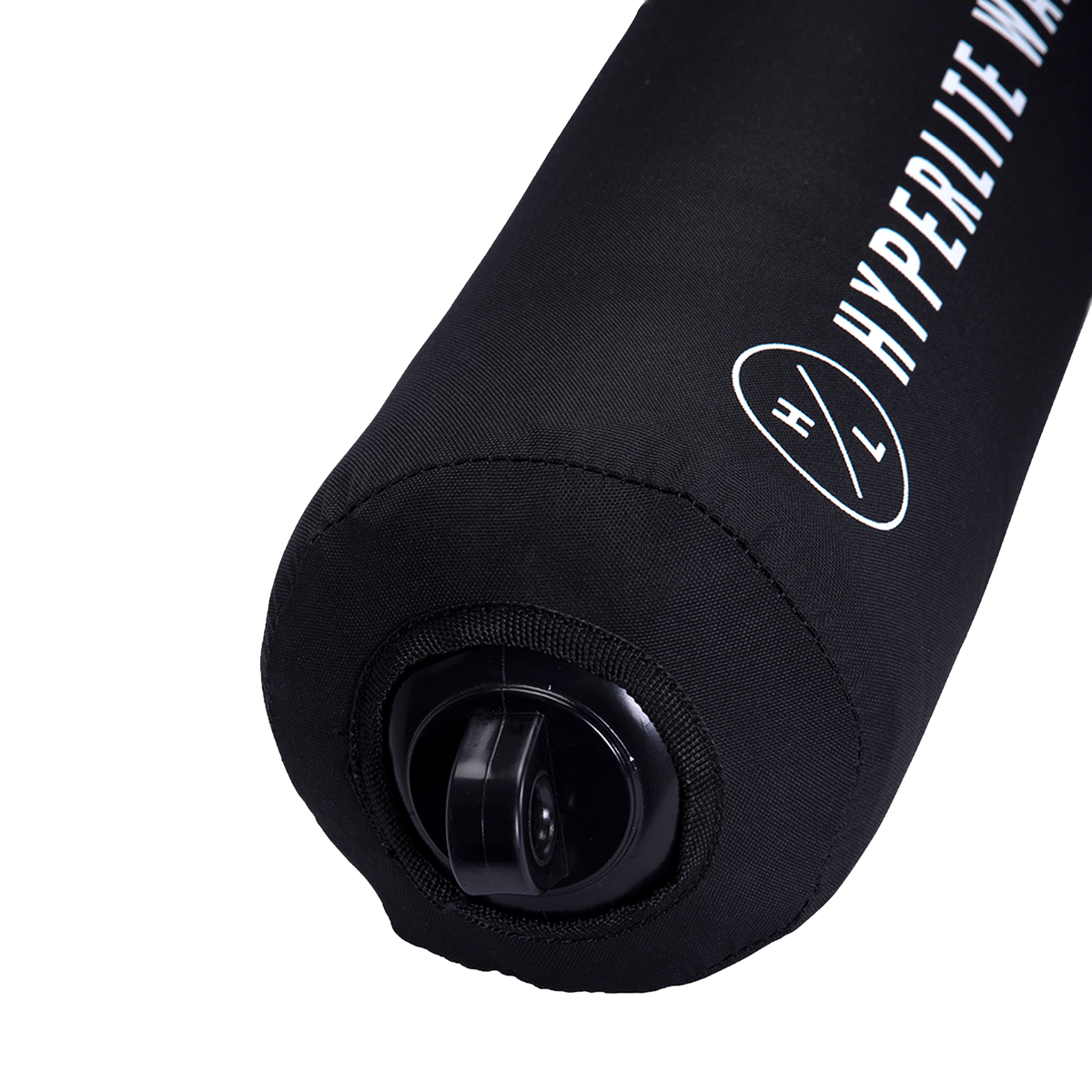 Black cylindrical Boat Bumper case with Hyperlite Mountain Gear logo and zipper.