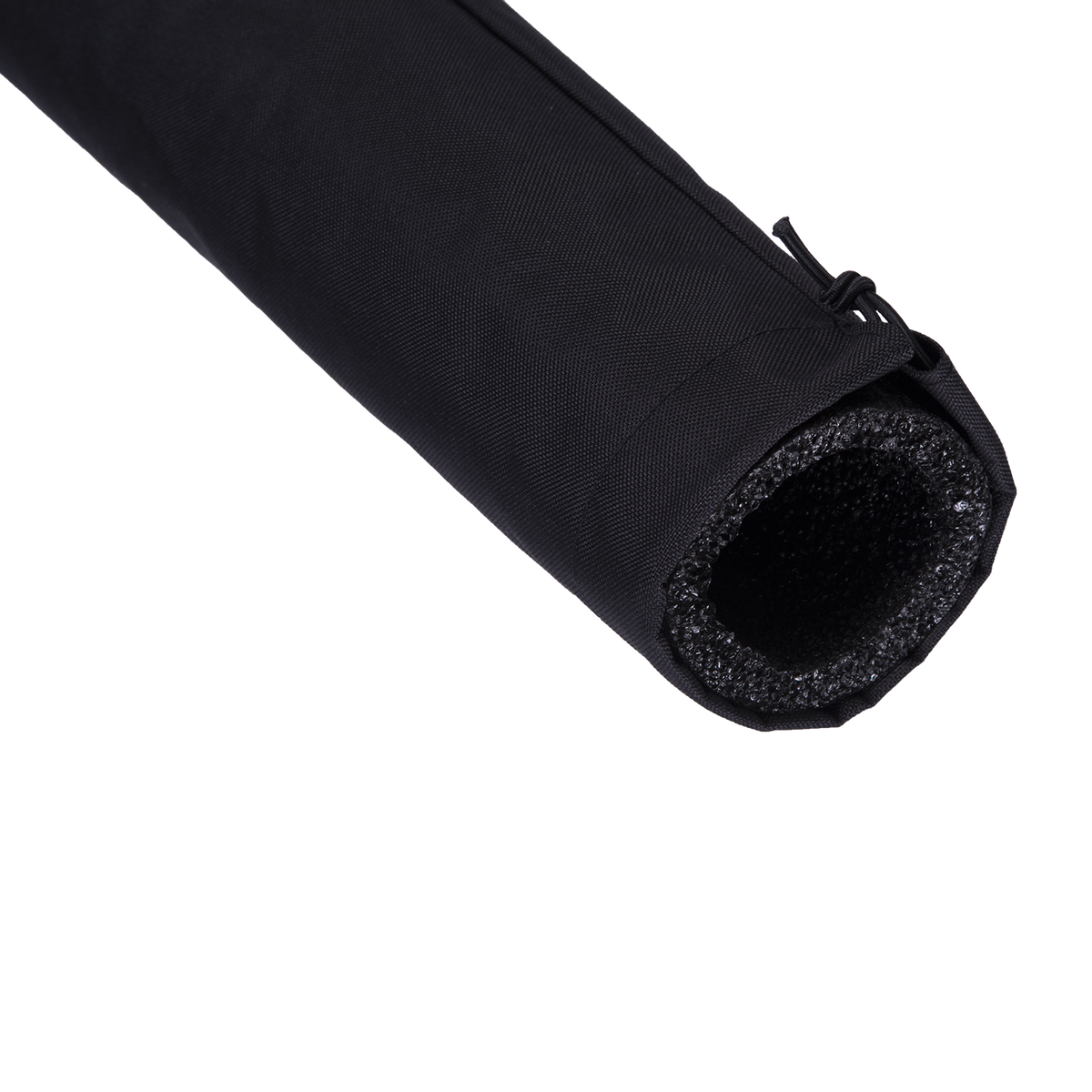 Trailer Guides: Black, zippered fabric pipe for open-end boat trailer protection.