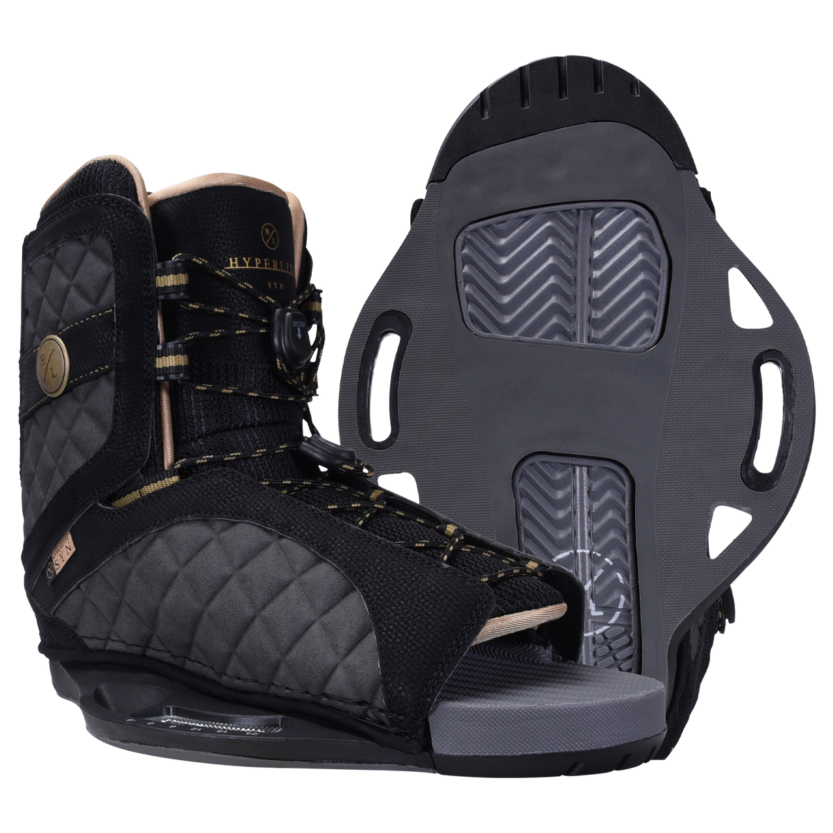 Black Journey w/Syn bindings, quilted texture, open toe, soft landing spine.
