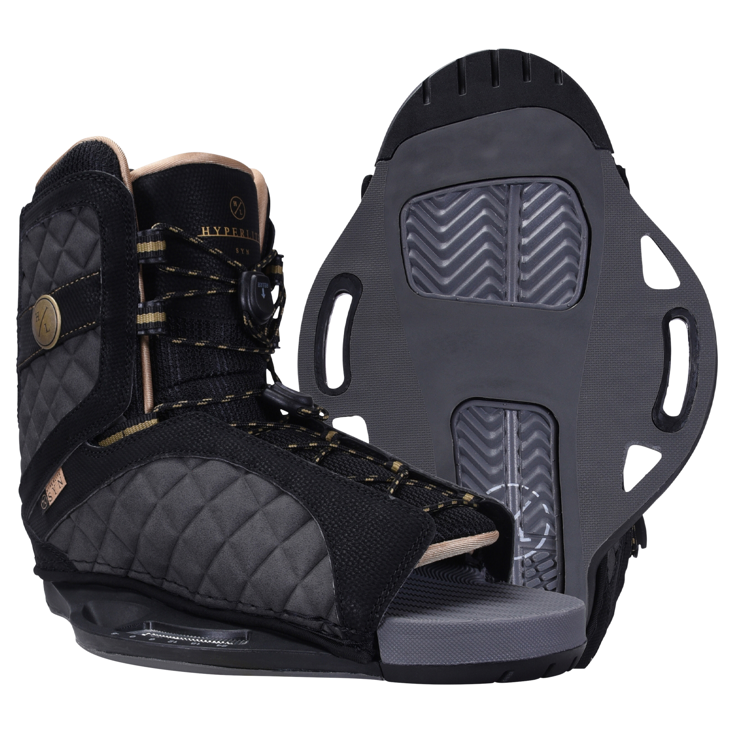 Black Journey w/Syn bindings, quilted texture, open toe, soft landing spine.