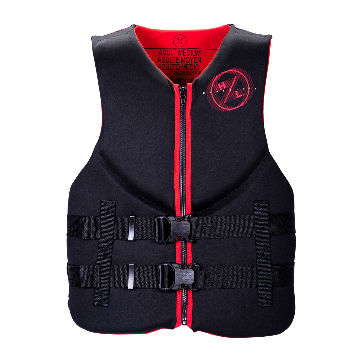 Mens Indy CGA Vest - Red, adjustable straps, zipper front; US Coast Guard approved.