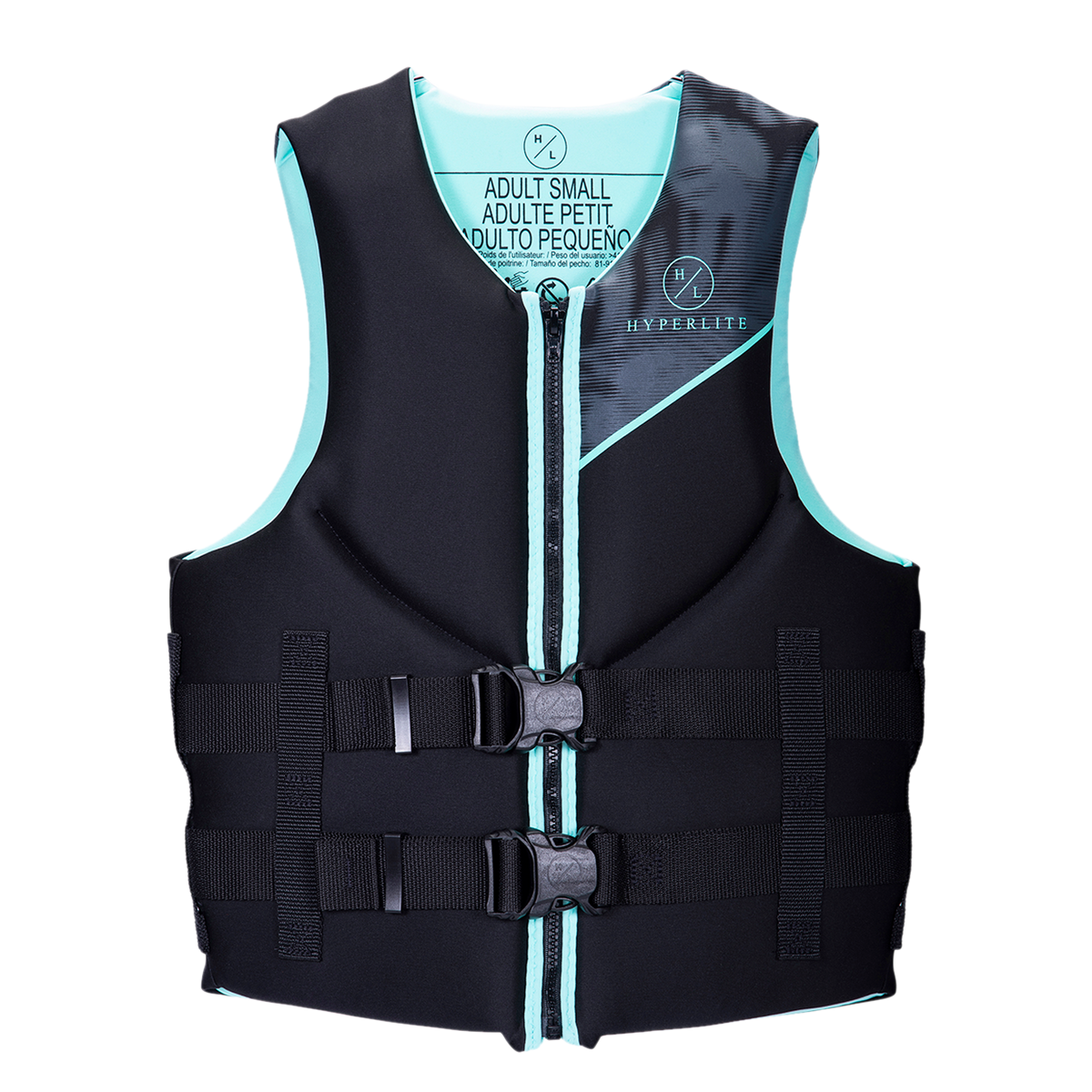 Aqua Indy Womens CGA Vest, buckle straps, Adult Small, US Coast Guard Approved.