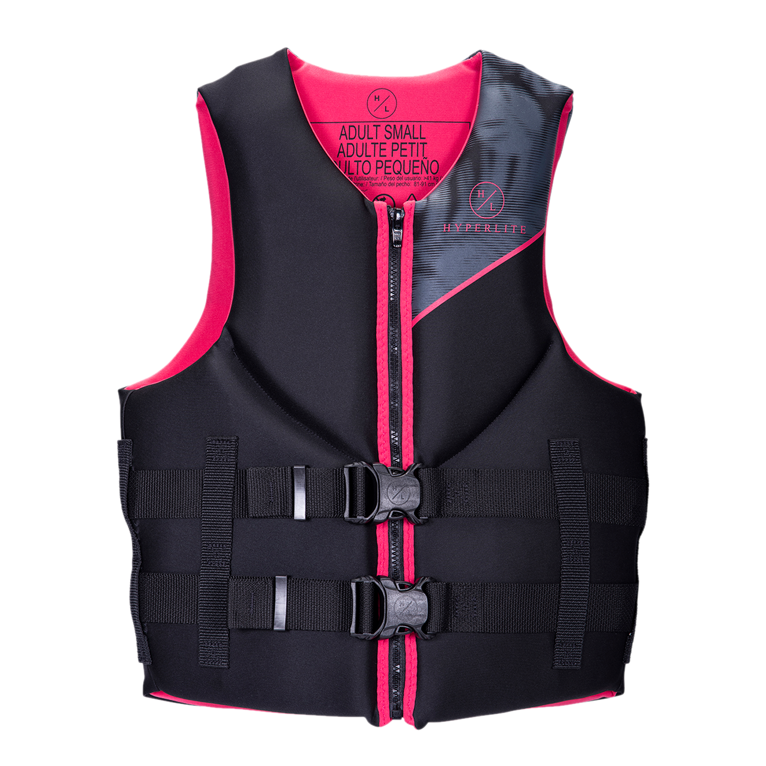 Womens Indy CGA Vest - Pink, Adult Small, with buckle closures.