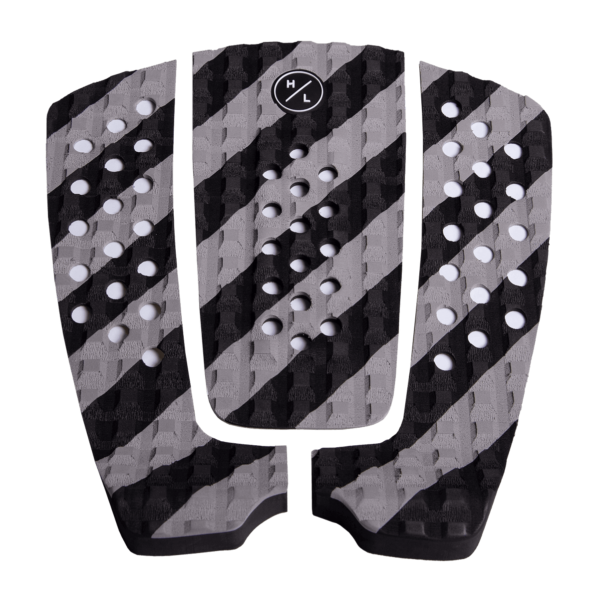 HL Square Rear Traction Pad: Textured grip with square pattern, circular cutouts, H/L logo.