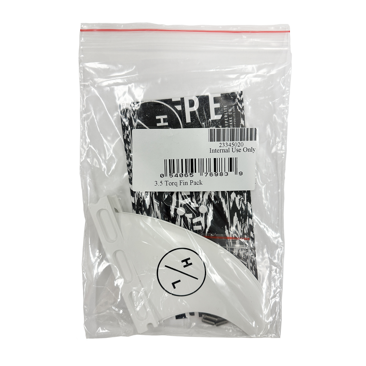 Bag with 3.5 Torq Surf Fin (2-Pack) and barcode inside.