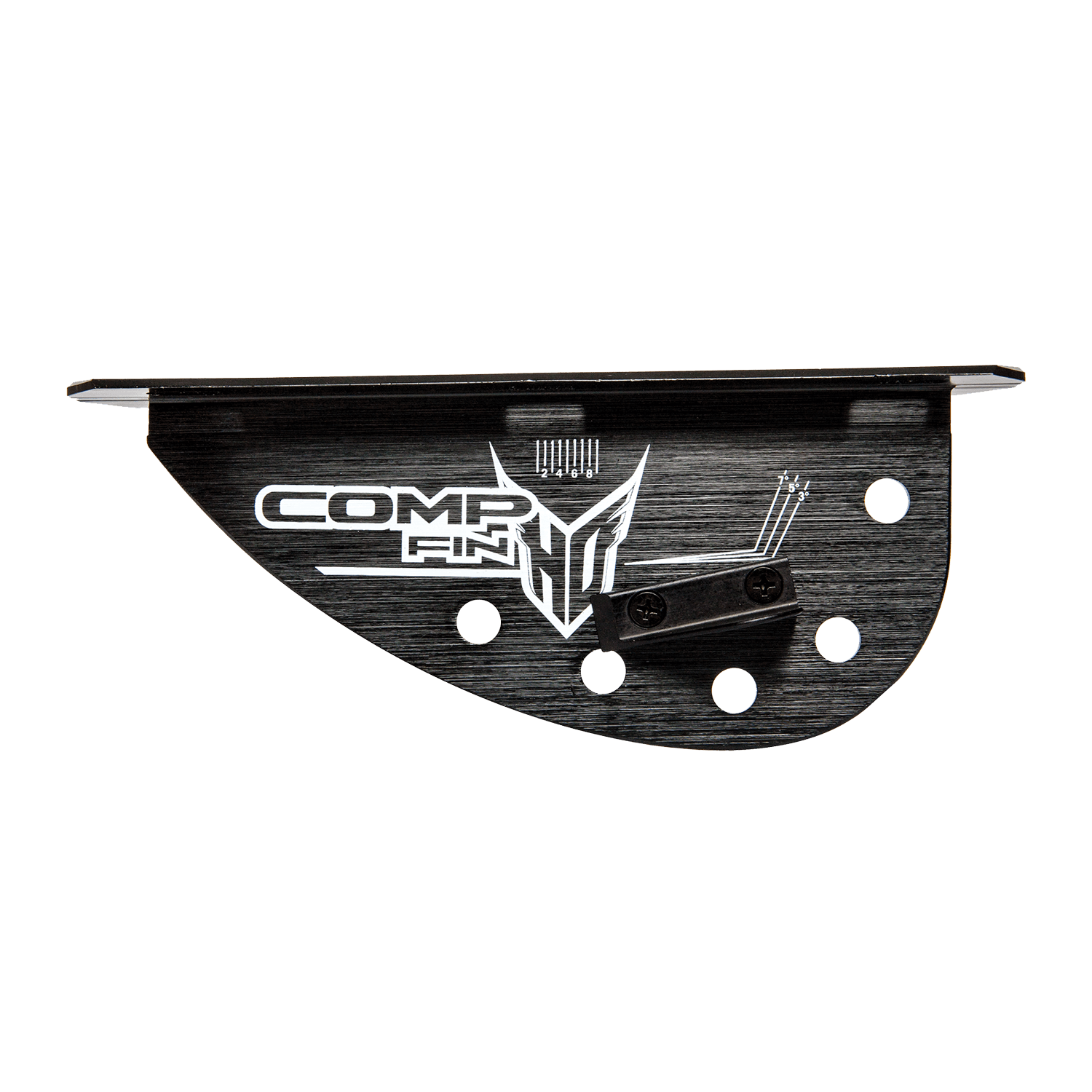 Side view of the T-Extrusion Fin, a black competition fin with adjustment markings and HO Sports branding.