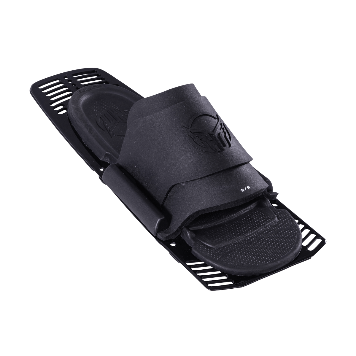 Angled view of Rear Toe Plate in black showcasing its ergonomic design, durable materials, and secure fit.